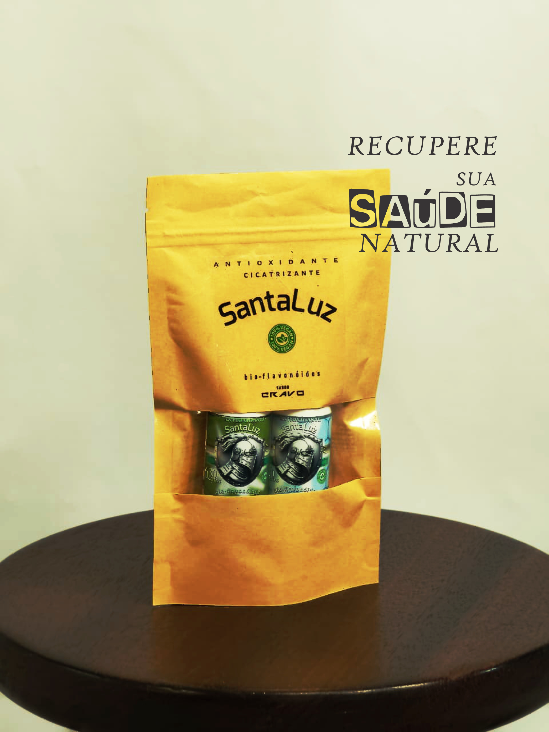 KIT No 2 - 02 AMPOLAS: 1260 gotas CICATRIZANTE IMUNOLÓGICO SANTALUZ sabor CRAVO