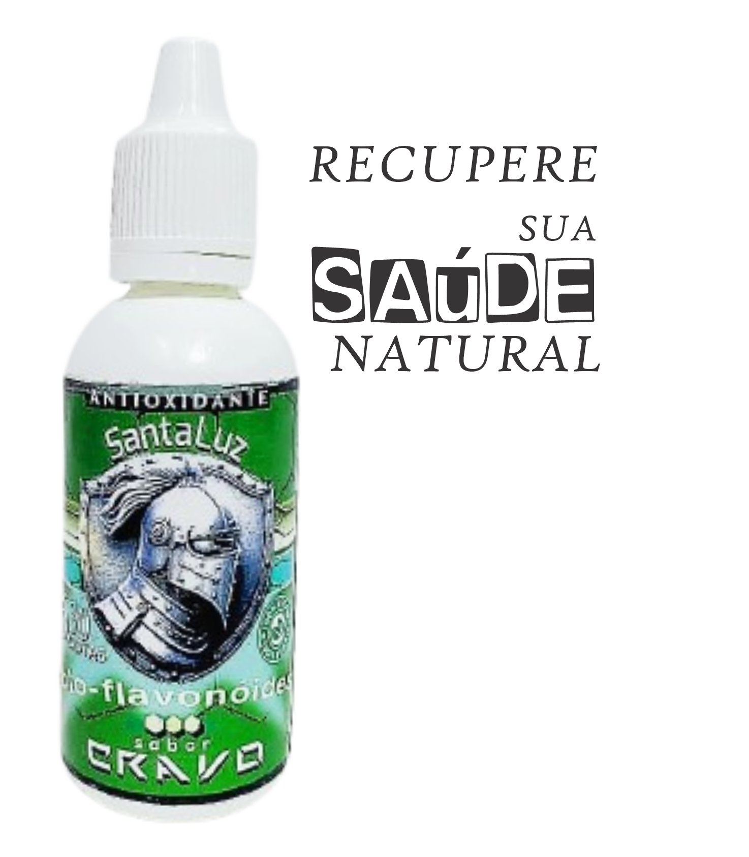 KIT c/ 01 ampola: 630 gotas CICATRIZANTE IMUNOLÓGICO SANTALUZ - sabor CRAVO